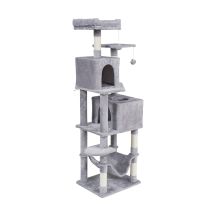 Cat scratching post 48x40x155 cm, gray, REBEL ANIMALS