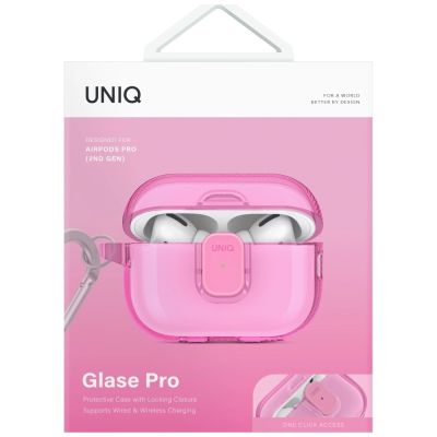2. Uniq Glase Pro Case for AirPods Pro 2 - Pink