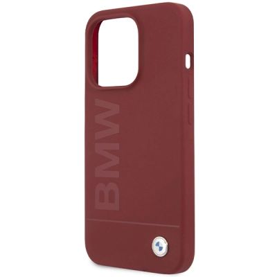 6. BMW Silicone Big Logo MagSafe case for iPhone 15 Pro - red