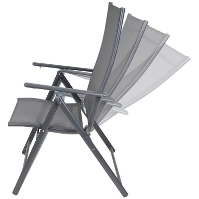 4. GARDEN CHAIR 57x68x106CM 2xTEXTLINE 7-POSITION SET 2 PCS