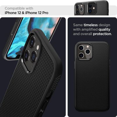 23. Spigen Liquid Air Case for iPhone 12 / iPhone 12 Pro - Matte Black