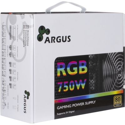 3. Argus RGB-750W CM II power supply - ATX12V 2.3 AC 100/240 V - 750 Watt - active PFC - sorted