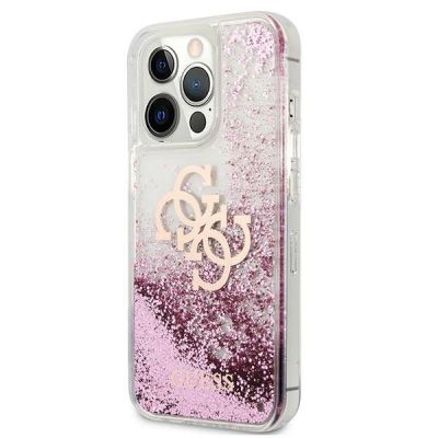 2. Guess GUHCP13XLG4GPI iPhone 13 Pro Max 6.7" pink/pink hardcase 4G Big Liquid Glitter