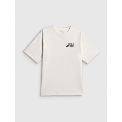 6. Boy's loose T-shirt with print 4F 4FJRSS26TTSHM4277-10S