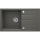 Single-bowl granite sink with drainer