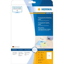 HERMA 4375 Printable Labels Transparent Self-adhesive Printable Labels