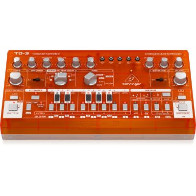 2. Behringer TD-3-TG Bassline Synthesizer Orange Transparent