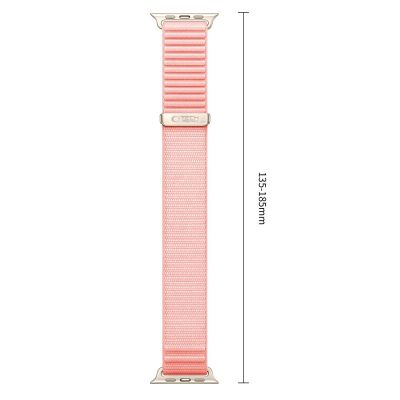 3. Tech-Protect NylonLoop Strap for Apple Watch 40 / 41 / 42 mm – Pink