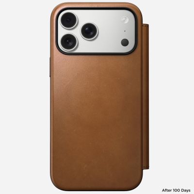 5. Nomad Modern Leather Folio Cell Phone Case 17.5 cm (6.9") Tan/Light Brown