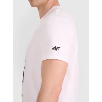 5. Men's regular t-shirt with volleyball print 4F 4FRAW25TTSHM3318-10S