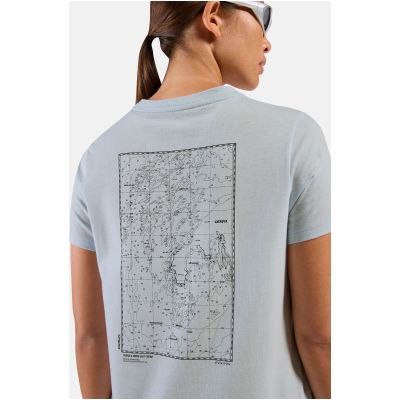 3. Women's short-sleeve T-shirt ODLO T-shirt crew neck s/s COTTON BLEND UNLIMITED, blue