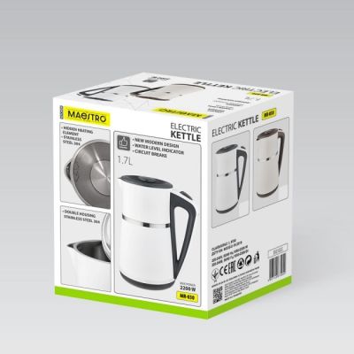 5. Electric kettle 1.7l 2200W MR-030-WHITE MAESTRO