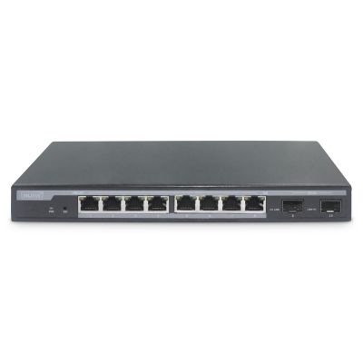 3. Managed L2 Switch with 8 Gigabit PoE Ports and 2 SFP Ports
