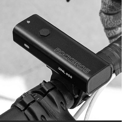 16. Rockbros 24710012001 front bicycle light 800 lm + USB-C - USB-A cable - black