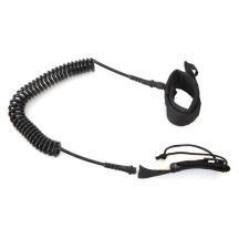 Safety rope for Enero SUP 9 board, black, spiral, 275 cm - 1033211