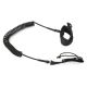 Safety rope for Enero SUP 9 board, black, spiral, 275 cm - 1033211