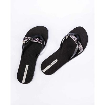4. Ipanema Kirei women's flip-flops, fashionable and comfortable, black for the beach