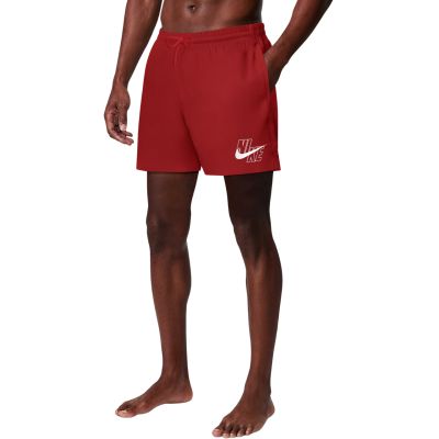 Nike Logo Lap 5" Volley Swim Shorts Red NESSG574 614