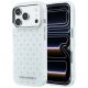 Karl Lagerfeld IML Rhinestones Allover and Electroplated Logo Case for iPhone 17 Pro / 18 Pro - White