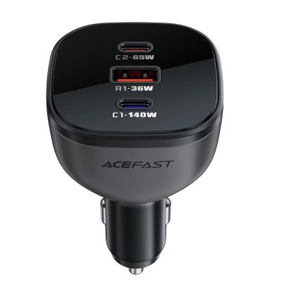 4. Acefast B14 car charger 165W 2x USB-C 1x USB-A - black