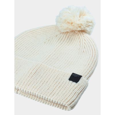 2. Unisex winter hat with pompom 4F 4FWAW24ACAPU472-11S