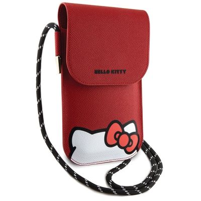 3. Hello Kitty Leather Hiding Kitty Cord bag - red