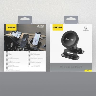 8. Dudao F25 MagSafe-compatible car mount for dashboard or windshield - black