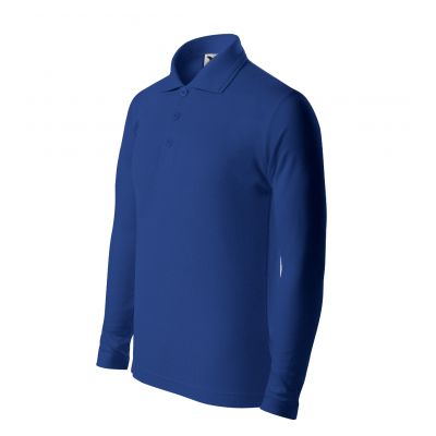 Children's Pique Polo LS polo shirt (cornflower blue)