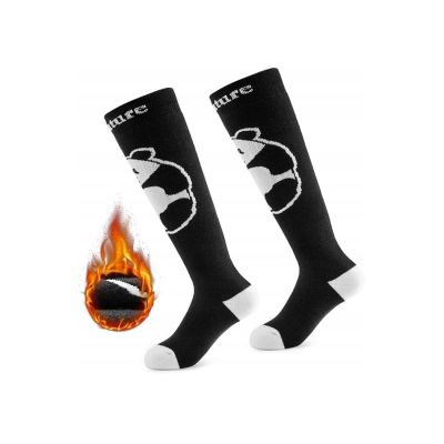 Qunature Winter Panda Socks, Black, 32–36