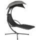 3. LIZBONA ROCKING CHAIR SWING WITH UMBRELLA 190X117X195CM GREY TURQUOISE