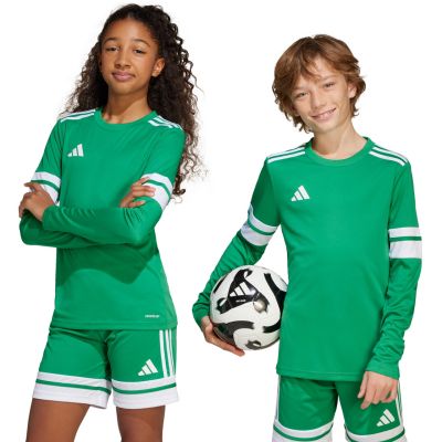 10. adidas Squadra 25 Long Sleeve Kids T-Shirt Green JN7491