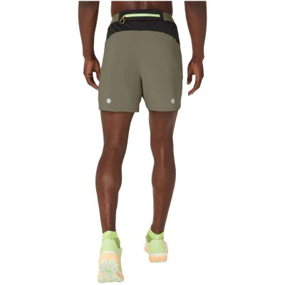 3. ASICS Fujitrail All Over Print 5IN Short 2011D392-300 Green L