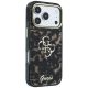 4. Guess IML 4G Script Metal Case for iPhone 17 Pro Max / 18 Pro Max - Black and Brown