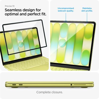 9. Spigen Glas.tR Slim FC Tempered Glass Screen Protector for MacBook Neo 13" 2026 - Black