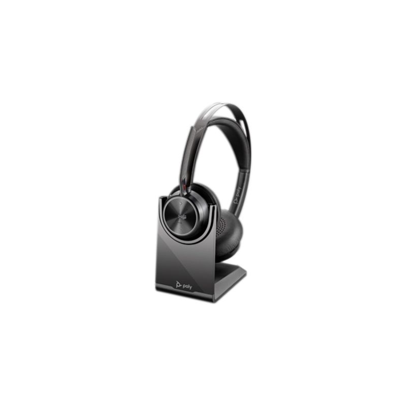 109. Poly Voyager Focus 2-M USB-CC Headset USB-C/A Adapter Charging Stand No localization Retail Packaging