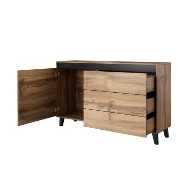 2. NORD chest of drawers 138cm wotan oak/anthracite