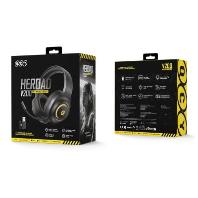 20. QCY Heroad V200 Tri-Mode Gaming Headphones with 7.1 Sound, 240h Battery, and Detachable Microphone - Black