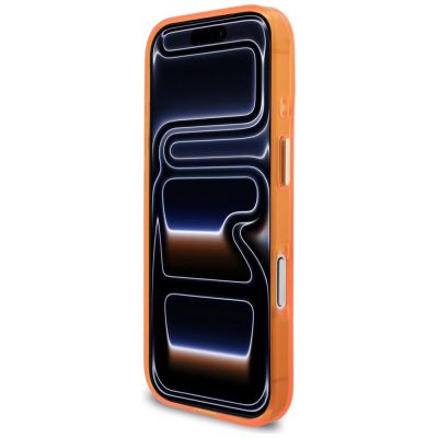 5. Guess IML Script Metal MagSafe Case for iPhone 17 Pro - Orange