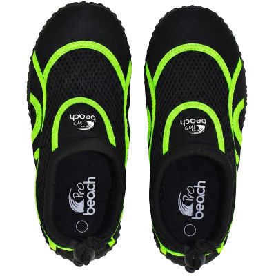 14. JUNIOR WATER SHOES BLACK/GREEN XQMAX SIZE 28