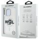 8. Karl Lagerfeld IML Glitter Karl & Choupette Sketch Logo MagSafe Case for iPhone 16 Pro Max - Clear