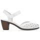 52. Rieker W RKR650 comfortable leather sandals white