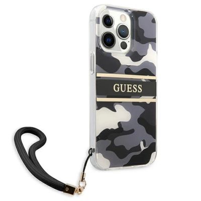 4. Guess GUHCP13XKCABBK iPhone 13 Pro Max 6.7" black/black hardcase Camo Strap Collection