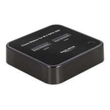 DeLOCK M.2 Docking Station for 2 x M.2 SATA SSDs with Clone Function