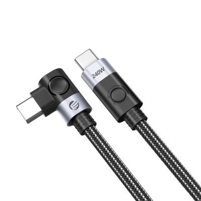 3. Orico CW240 USB-C to USB-C PD 240W 20Gb/s 0.5m Angled Cable - Black