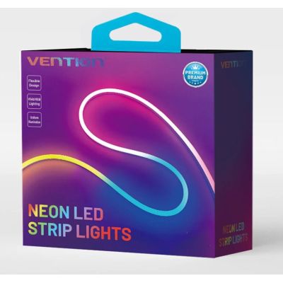 7. Vention Silicone Neon LED Strip with IR Remote Control, USB 5V Power Supply, 2m