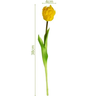 17. YELLOW TULIP 38CM LIFE-LIKE SPRING DECORATION