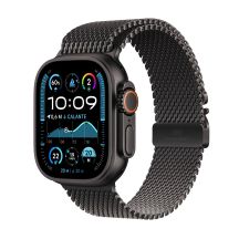 Apple Watch Ultra 2 GPS + Cellular 49mm Titanium Case with Black Titanium Milanese Strap - M