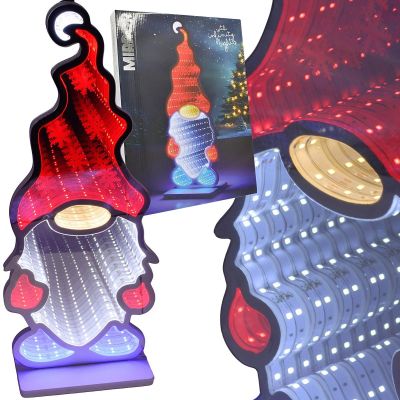 MIRROR DECORATION WITH LED DIODES INFINITY MIRROR EFFECT DWARF