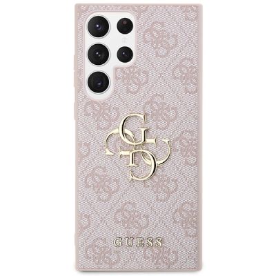 3. Guess GUHCS23L4GMGPI S23 Ultra S918 pink/pink hardcase 4G Big Metal Logo