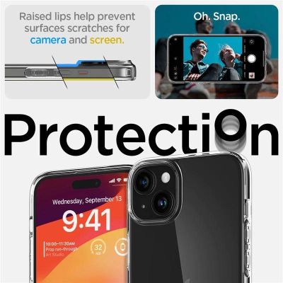 5. Spigen Crystal Flex Case for iPhone 15 Plus - Clear